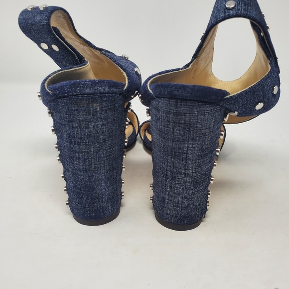 Jimmy Choo Denim Studded Pumps - Picture 5 of 9